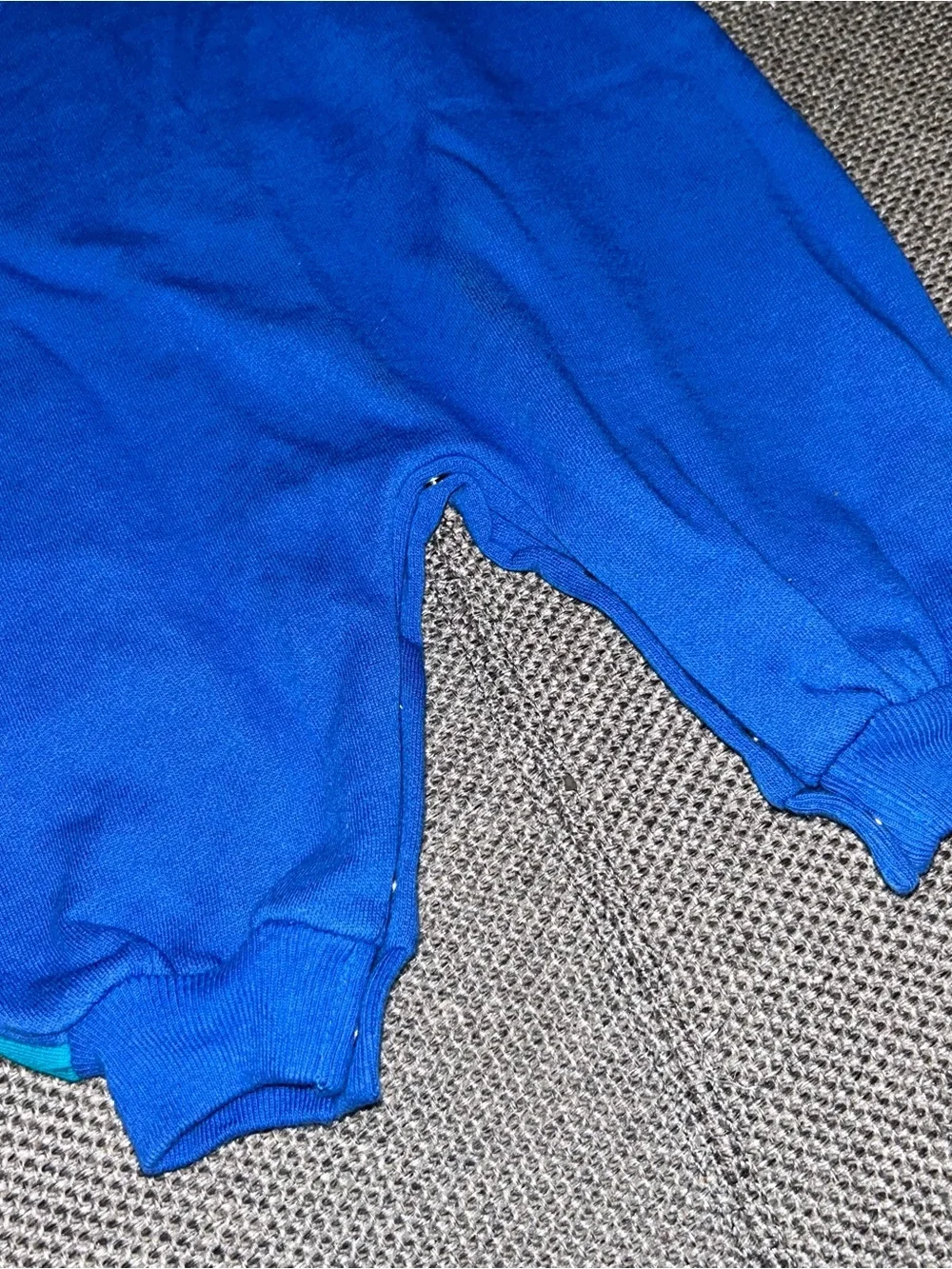 Rare 90s Winnie the Pooh Colorblock Baby One-Piece Romper - Blue & Red